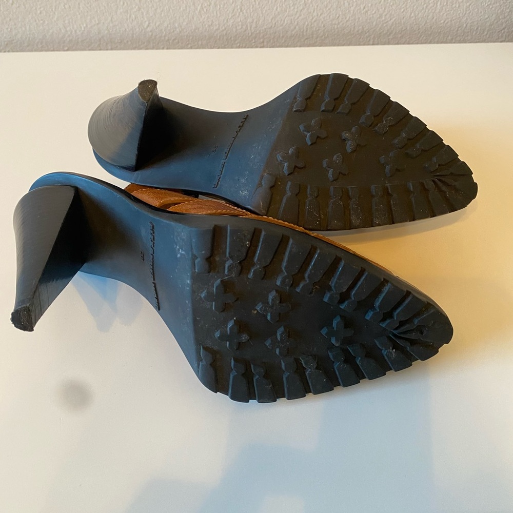 EUC ALEXANDER WANG Abbey High Heel Leather Sandals w/ Ankle Straps SZ 39 / 9 - Picture 7 of 9